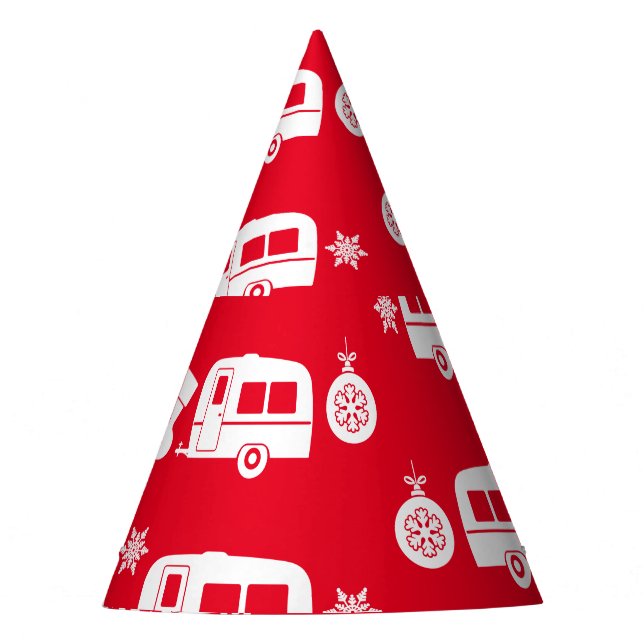 Caravan Happy Christmas Camping   Party Hat (Front)