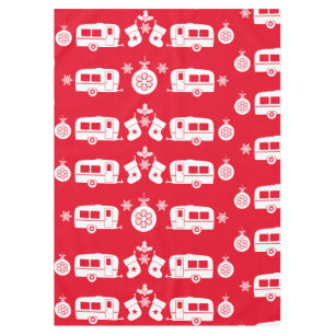 Caravan Happy Christmas Camping   Tablecloth