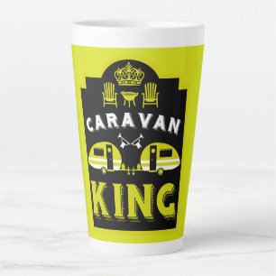 Caravan King Gifts For Campers Latte Mug