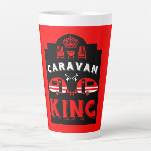 Caravan King Gifts For Campers Latte Mug