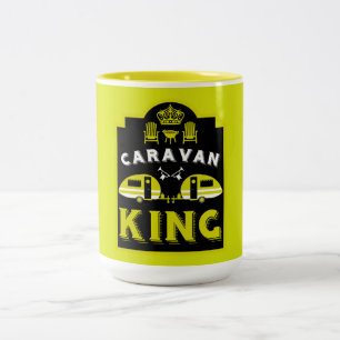 Caravan King Gifts For Campers Two-Tone Coffee Mug