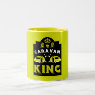 Caravan King Gifts For Campers Two-Tone Coffee Mug