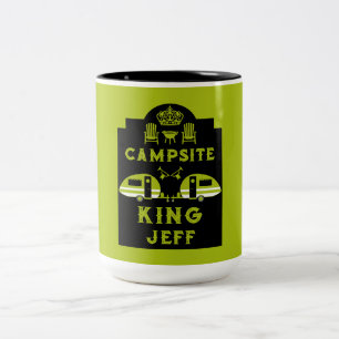 Caravan King Gifts For Campers Two-Tone Coffee Mug