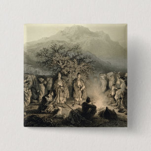 Caravan of Armenian Merchants, Transcaucasia, plat 15 Cm Square Badge