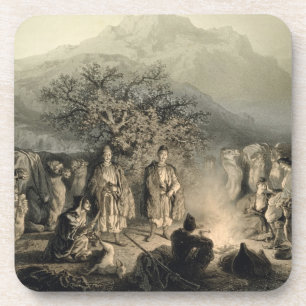 Caravan of Armenian Merchants, Transcaucasia, plat Coaster