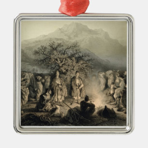 Caravan of Armenian Merchants, Transcaucasia, plat Metal Ornament