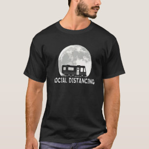 Caravan Tent Camping Under Full Moon On Vacation T-Shirt