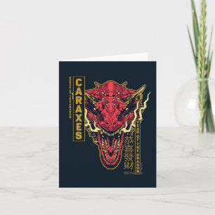 Caraxes Head Year of the Dragon   恭喜發財 Note Card