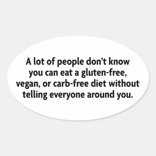 carb-free oval sticker (Front)