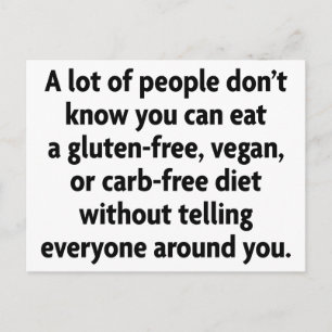 Carb-free Postcard