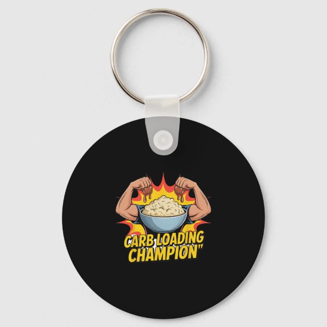 Carb Loading Champion Funny Thanksgiving Potatoes  Key Ring (Front)