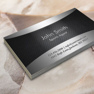 Carbon Black Sports Agent Business Card
