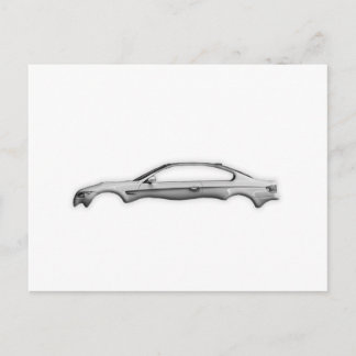 Carbon Car M3 3D Fashion Accessory Transparent Postcard
