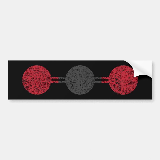 Carbon Dioxide Molecular Structure Bumper Sticker (Front)