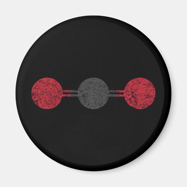 Carbon Dioxide Molecular Structure Magnet (Front)