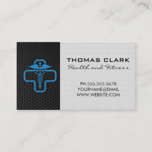 Carbon Fiber   Health Doctor Logo Business Card