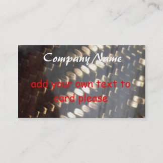 carbon_fiber_weave, Company Name, add your own ... Business Card