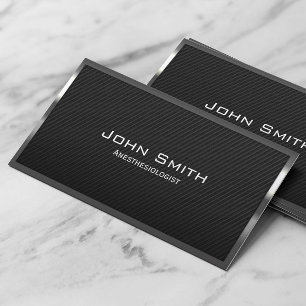Carbon Fibre Anaesthesiologist Business Card
