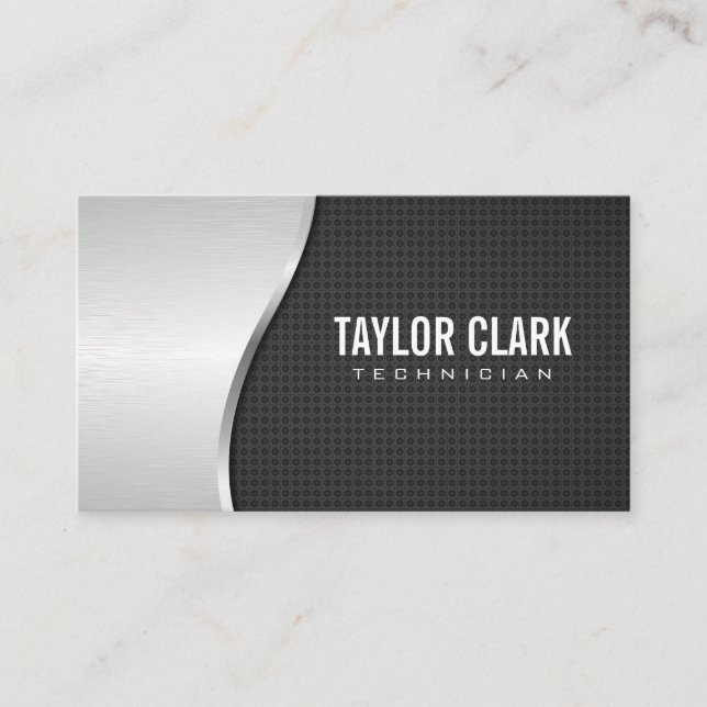 Carbon Fibre and Metal Business Card (Front)
