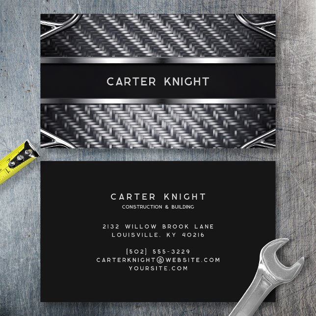 Carbon Fibre and Metal Industrial Business Card (Creator Uploaded)