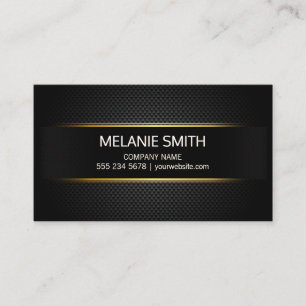 Carbon Fibre Background Yellow Lines Business Card