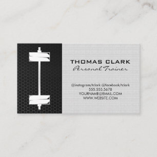 Carbon Fibre Barbell Weight Business Card