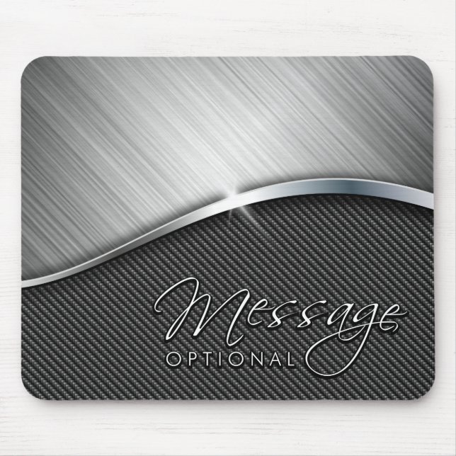 Carbon Fibre & Brushed Metal 4 Mousepads (Front)