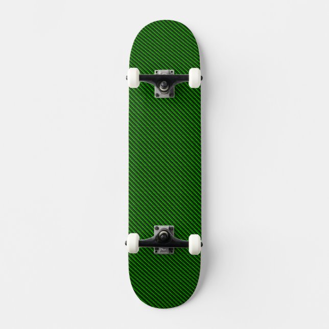 Carbon Fibre Green Skateboard Deck (Front)