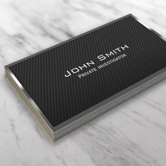 Carbon Fibre Investigator Business Card (Creator Uploaded)