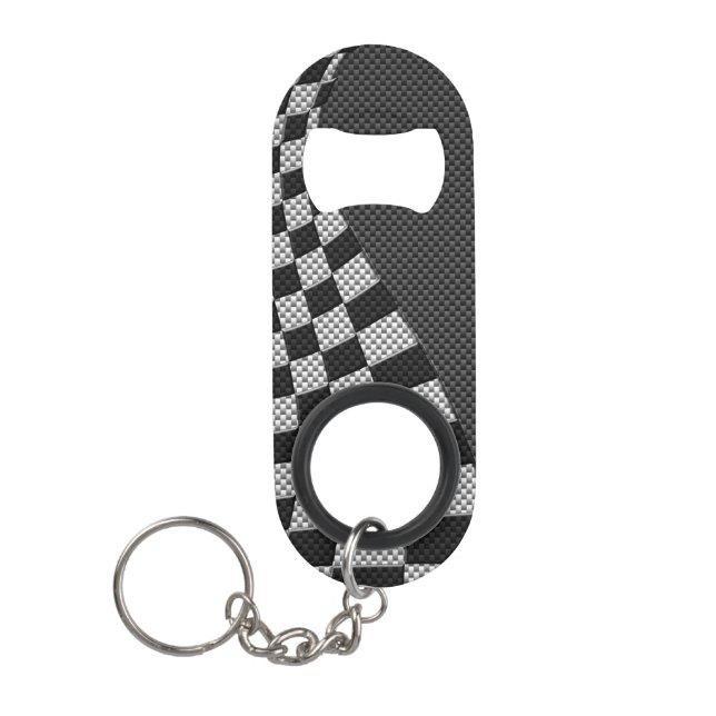 Carbon Fibre Like Racing Flag Wave Print (Front)