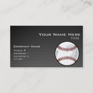 Carbon Fibre look Baseball Business Card