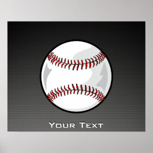 Carbon Fibre look Baseball Poster