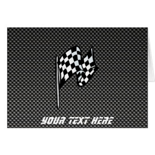 Carbon Fibre look Chequered Flag