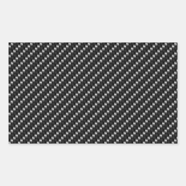 Carbon Fibre Look Rectangular Sticker (Front)