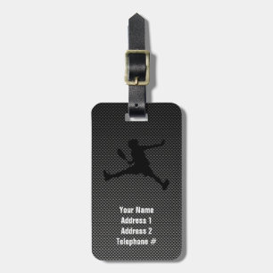 Carbon Fibre look Tennis Luggage Tag