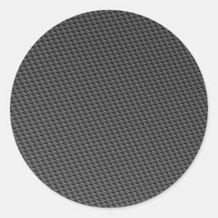 Carbon Fibre Material Classic Round Sticker