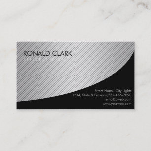 Carbon Fibre Metal Professional Black Business Card