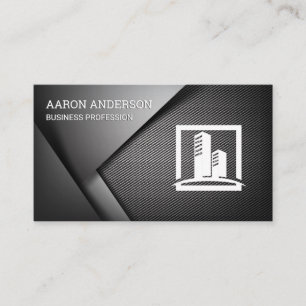 Carbon Fibre Metallic Background Realtor Business Card