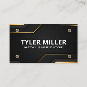 Carbon Fibre   Modern   Metal Screws Business Card