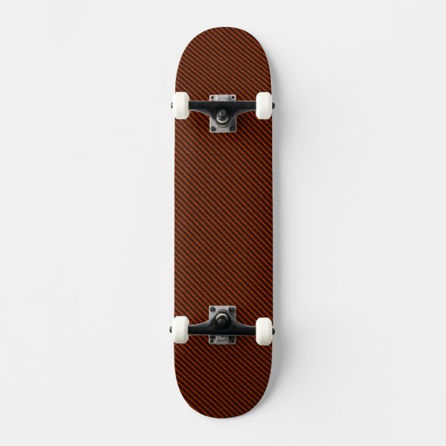 Carbon Fibre Orange Skateboard Deck (Front)