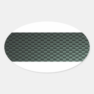 Carbon Fibre Patterned Oval Sticker