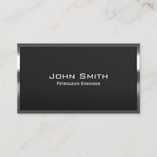 Carbon Fibre Petroleum Engineer Business Card