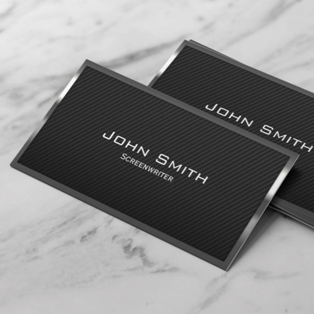 Carbon Fibre Screenwriter Business Card (Creator Uploaded)