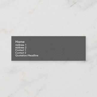 Carbon fibre skinny business card. mini business card