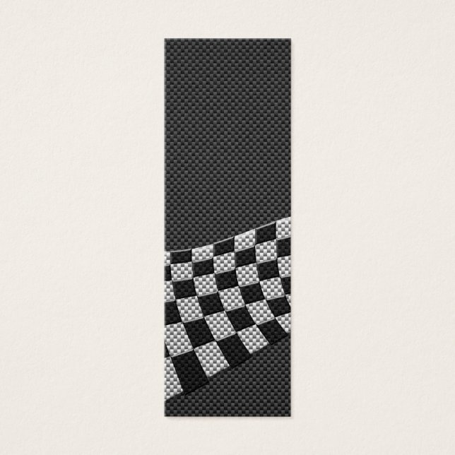 Carbon Fibre Style Racing Flag Wave Decor (Front)