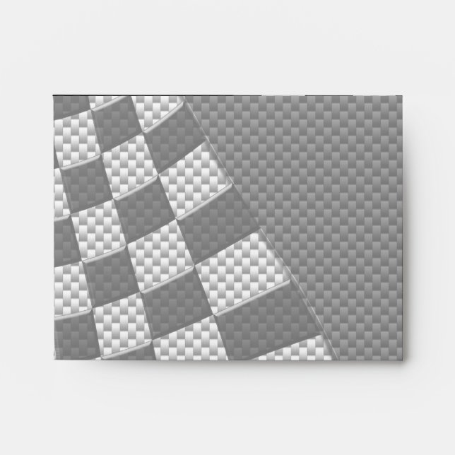 Carbon Fibre Style Racing Flag Wave Decor Envelopes (Front)