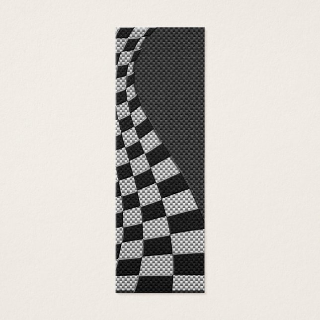 Carbon Fibre Style Racing Flag Wave Print (Front)