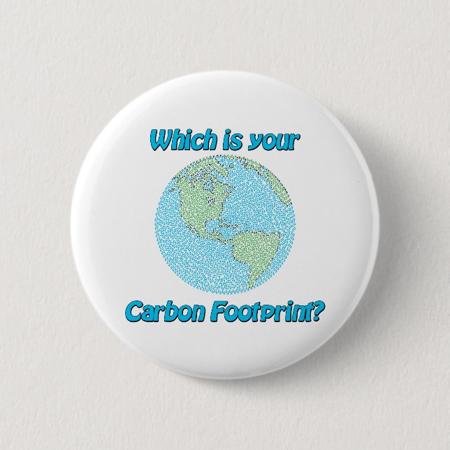 Carbon Footprint 6 Cm Round Badge (Front)