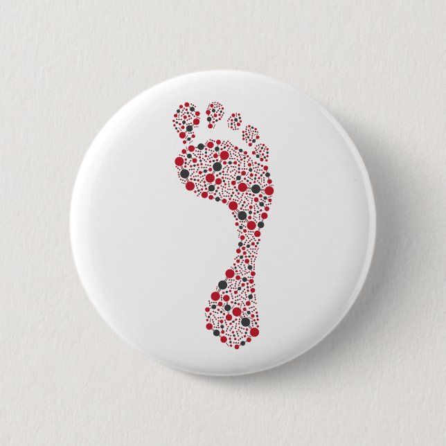 Carbon Footprint 6 Cm Round Badge (Front)