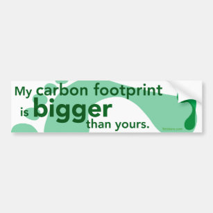 Carbon Footprint Bumper Sticker